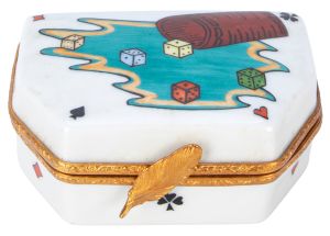 Limoges Porcelain Dice Box