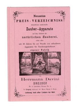 Preis-Courant der Fabrik von Zauber-Apparaten Mechaniseher, Physikalischer, Electrischmagnetischer, Construction fur Kunstler und Dilettanten